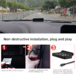 M3 OBD2 Head-Up Display – White Text HUD with Speed, Temp, Voltage, RPM & Fault Alarms - Image 5