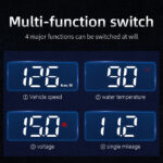 M3 OBD2 Head-Up Display – White Text HUD with Speed, Temp, Voltage, RPM & Fault Alarms - Image 7