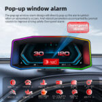 P4 OBD2 HUD Display With GPS – 6.2" LCD, Multi-Color Atmosphere Light, Diagnostic & Driving Data Monitor - Image 3