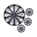 16" Silver Carbon Fan Design Wheel Caps (set of 4)
