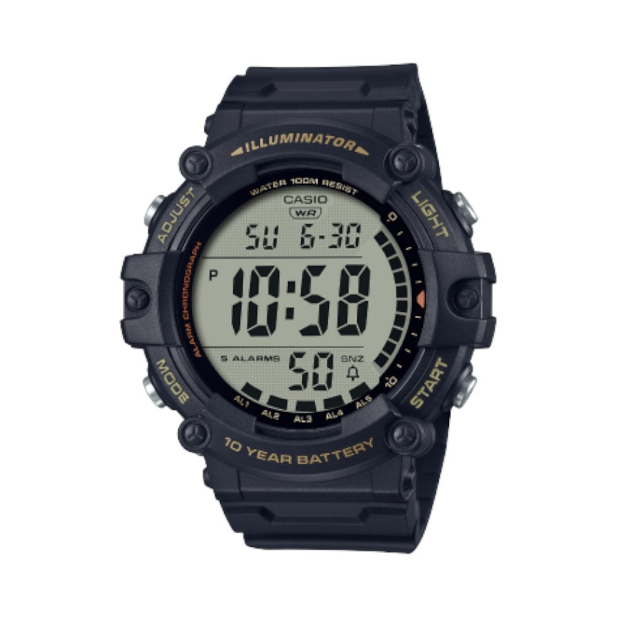 AE-1500WHX-1AVDF Casio AE-1500WHX-1AVDF Digital Wristwatch Black Resin Band - Image 1