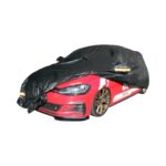 GripForge Black Fibretech Design Protective Car Cover with Reflectors – X-Large 533x178x130cm