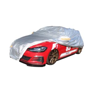 GripForge Silver Fibretech Design Protective Car Cover with Reflectors – X-Large 533x178x130cm