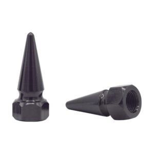 Universal Short Spike Design Valve Caps (Black)
