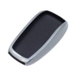 TPU & Leather Finish Key Cover For Mercedes-Benz - Design 2 - Silver (XEA-KCMC2S) - Image 2