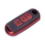 TPU & Leather Finish Key Cover For Mazda - Design 1 - Red (XEA-KCMZ1R)