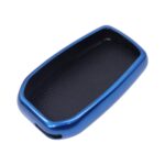 TPU & Leather Finish Key Cover For Toyota - Design 2 - Blue (XEA-KCTY2B) - Image 2