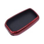 TPU & Leather Finish Key Cover For Toyota - Design 2 - Red (XEA-KCTY2R) - Image 2