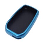 TPU & Leather Finish Key Cover For Toyota - Design 3 - Blue (XEA-KCTY3B) - Image 2