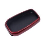 TPU & Leather Finish Key Cover For Toyota - Design 3 - Red (XEA-KCTY3R) - Image 2