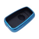TPU & Leather Finish Key Cover For Toyota - Design 4 - Blue (XEA-KCTY4B) - Image 2