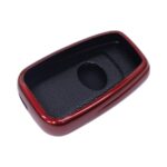 TPU & Leather Finish Key Cover For Toyota - Design 4 - Red (XEA-KCTY4R) - Image 2