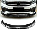 Gloss Black Front Spoiler for VW Tiguan Mk2 2021+