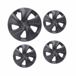 16" Matt Black & Carbon Fibre Look Wheel Caps (set of 4)