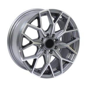 15" SPW-670 4/100 & 4/108 Gunmetal Machine Face Alloy Wheels