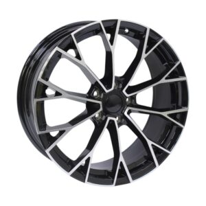 18" 5686 5/112 Black Machined Face Alloy Wheels