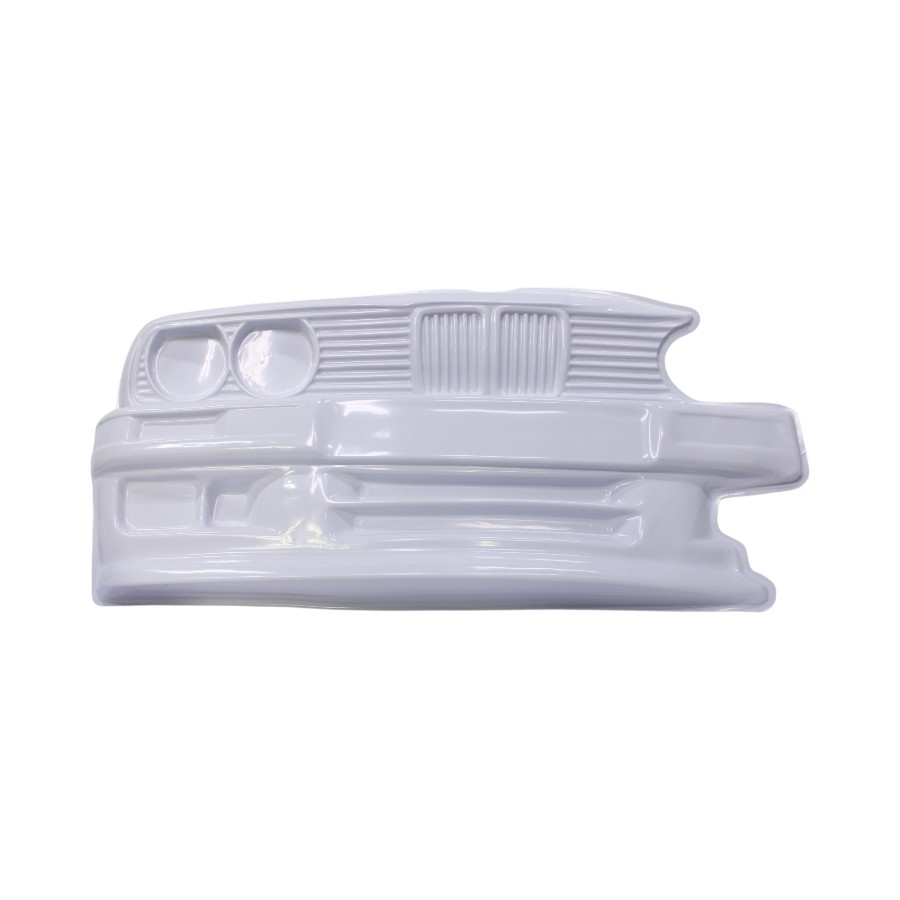 DBC58 WHT Gloss White Plastic BMW E30 Wall Art 100x70cm - Image 1