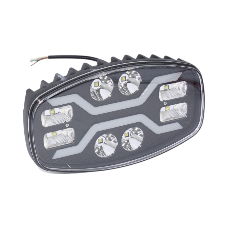 J80W 24x14cm Universal 9" 800w LED Truck Lamps - 22x14cm (each) - Image 1