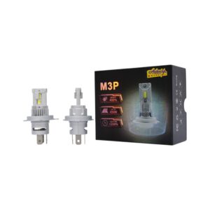 M3P H4 LED Headlight Bulb – 6000K, 400% Brighter, IP67, Cooling Fan System