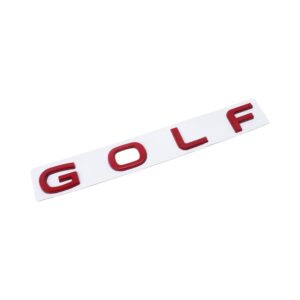 Red Golf Letters Sticker Badge (18x2cm)