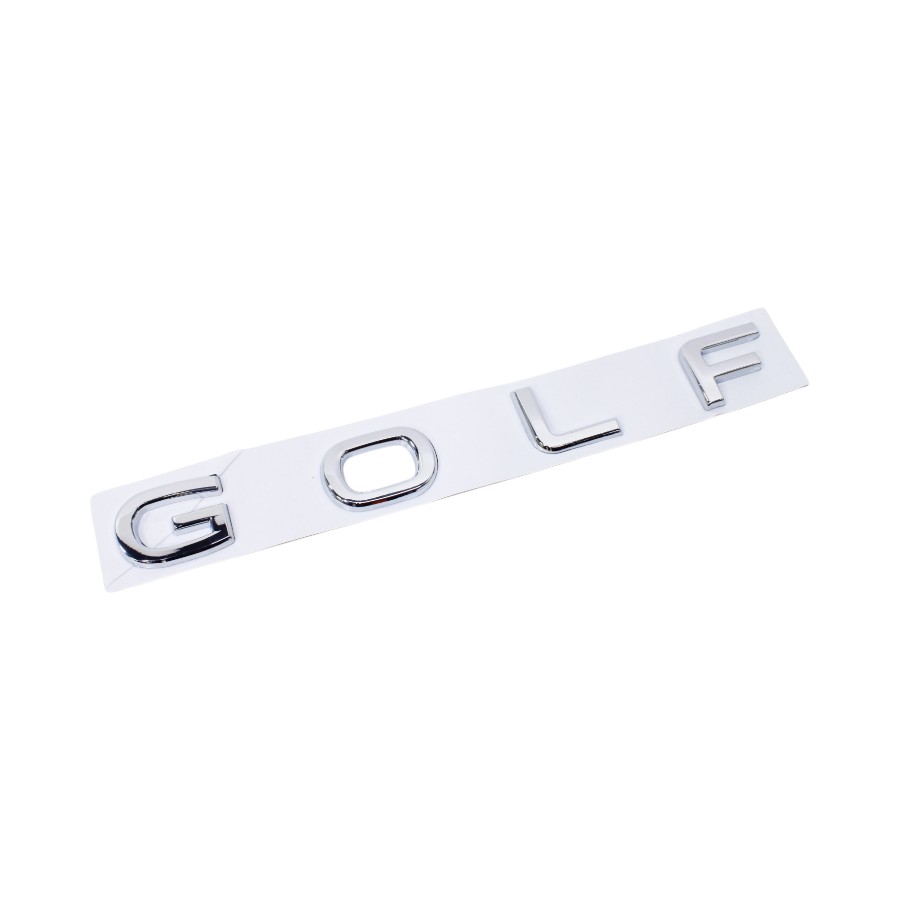 GLF002 18x2 Chrome Golf Letters Sticker Badge (18x2cm) - Image 1