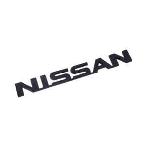 Black Nissan Letters Sticker Badge (13x2cm)