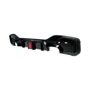 Gloss Black Rear Apron - Dual Exhaust with LED Light Suitable for Bmw F20 2015