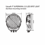 Hella ValueFit 9″ Supernova 2.0 LED Spot Light including harness (pair) - Image 2
