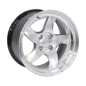 15" XP24025 4/100 Hyper Silver Alloy Wheels