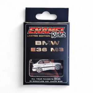 BMW E36 M3 White - Die-Cast Enamel Keychain