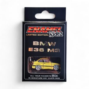BMW E36 M3 Yellow - Die-Cast Enamel Keychain