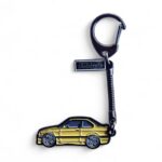 BMW E36 M3 Yellow - Die-Cast Enamel Keychain - Image 3