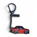 BMW E30 M3 Red - Die-Cast Enamel Keychain - Image 3