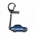 Ford Escort MK1 Blue & White - Die-Cast Enamel Keychain - Image 3