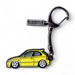 Honda Civic EK9 Yellow - Die-Cast Enamel Keychain - Image 3