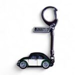VW 1965 Beetle Green & White - Die-Cast Enamel Keychain - Image 2