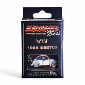 VW 1965 Beetle Blue & White - Die-Cast Enamel Keychain
