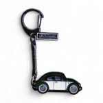 VW 1965 Beetle Blue & White - Die-Cast Enamel Keychain - Image 2