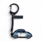 VW 1965 Beetle Blue & White - Die-Cast Enamel Keychain - Image 3