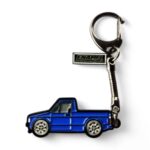 VW Caddy Mk1 Blue - Die-Cast Enamel Keychain - Image 2