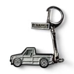 VW Caddy Mk1 Grey - Die-Cast Enamel Keychain - Image 2