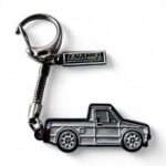 VW Caddy Mk1 Grey - Die-Cast Enamel Keychain - Image 3