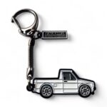 VW Caddy Mk1 White - Die-Cast Enamel Keychain - Image 2