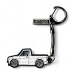 VW Caddy Mk1 White - Die-Cast Enamel Keychain - Image 3
