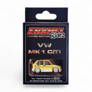 VW Mk1 Citi Yellow - Die-Cast Enamel Keychain