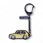 VW Mk1 Citi Yellow - Die-Cast Enamel Keychain - Image 3