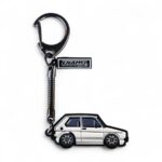 VW MK1 GTI White - Die-Cast Enamel Keychain - Image 2