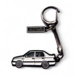 VW Jetta VR6 White - Die-Cast Enamel Keychain - Image 3