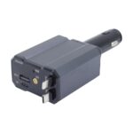 5-in-1 Car USB Charger with Retractable USB-C & Lighting Cord