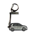 VW Golf 7 GTI Grey - Die-Cast Enamel Keychain - Image 3